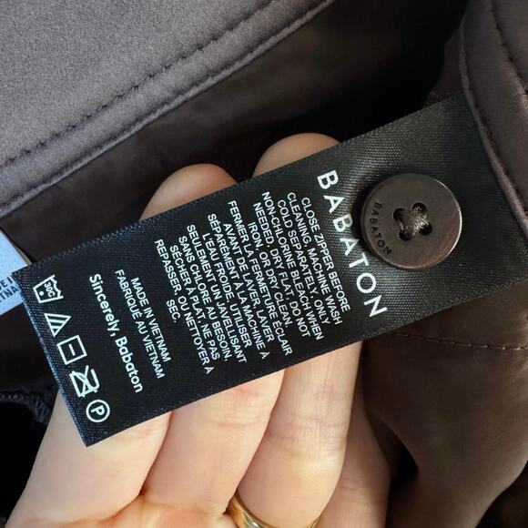 NWT BABATON ARITZIA Program Pants Coffee Bean Brown Sz 8 Faux Leather High Rise - Picture 8 of 10